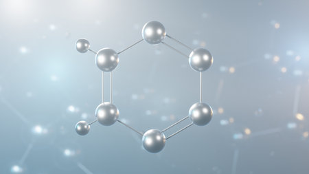 tetrazine molecular structure, 3d model molecule, dioxide derivatives, structural chemical formula view from a microscopeの写真素材