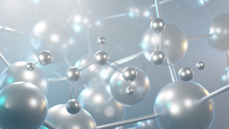fumaric acid molecular structure, 3d model molecule, food additive e297, structural chemical formula...
