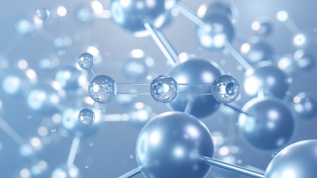 ethenone molecular structure 3d, flat model, ketene, structural chemical formula view from a...