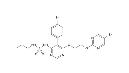 macitentan molecule, structural chemical formula, ball-and-stick model, isolated image endothelin receptor antagonistの写真素材