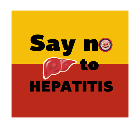 Concept for World Hepatitis Day, inscription on a background of a flag, vectorのイラスト素材