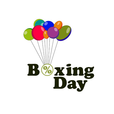 Concept for Boxing Day on isolated background, vector illustrationの写真素材