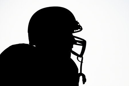 silhouette of a football player, silhouette of rugby playersの写真素材