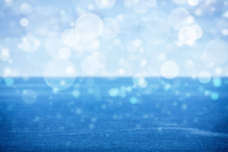 Beautiful sunny sea view, Blue sea and sky with clouds, bokehの写真素材