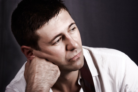 Portrait of a man in shirt and tieの写真素材