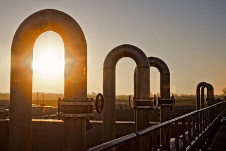 Part of the sewage treatment plant sceneの写真素材