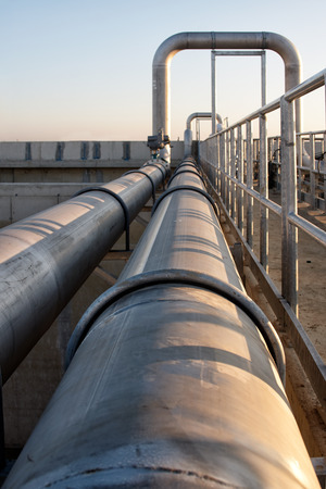 Pipeline, part of the sewage treatment plant sceneの写真素材