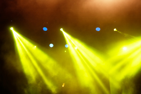 Concert light show, colorful lights in a concert stageの写真素材