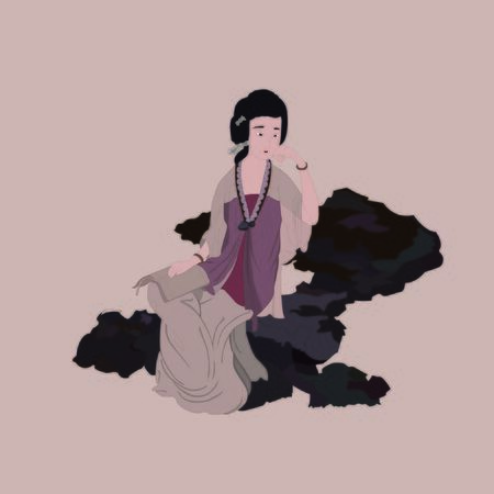 China Tang Dynasty. Ancient lady illustration.のイラスト素材