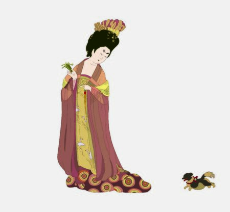 China Tang Dynasty. Ancient lady illustration.のイラスト素材