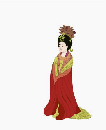 China Tang Dynasty. Ancient lady illustration.のイラスト素材