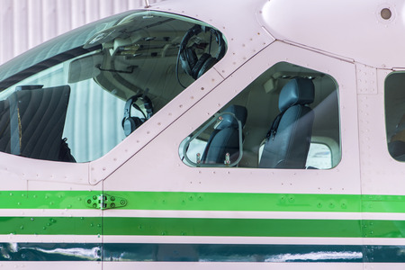 Cockpit the plane made artificial rain in Thailand.の写真素材