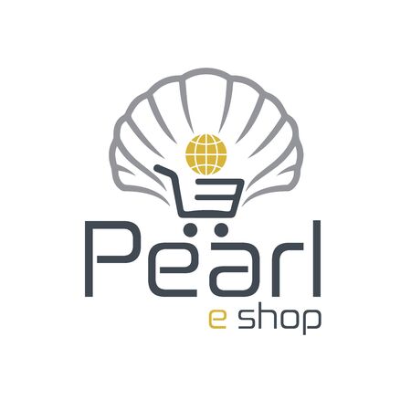 Pearl eCommerce  , online shopping  pearl and shell , onlineのイラスト素材