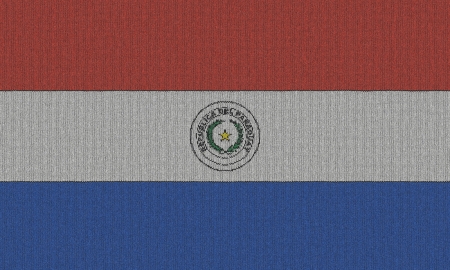 Knitted Paraguay flagの写真素材