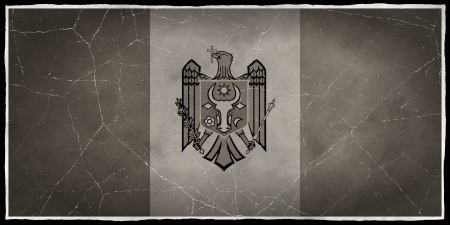 Old flag of Moldovaの写真素材