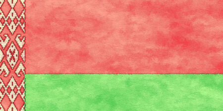 Belarus flag on ageing paperの写真素材