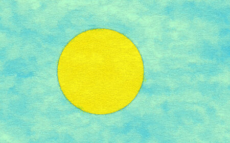 Palau flag on ageing paperの写真素材