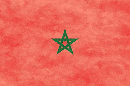 Morocco flag on ageing paperの写真素材