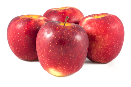 The group of apple on the white bakground の写真素材