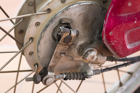 The motorcycle brake it is disc brake の写真素材