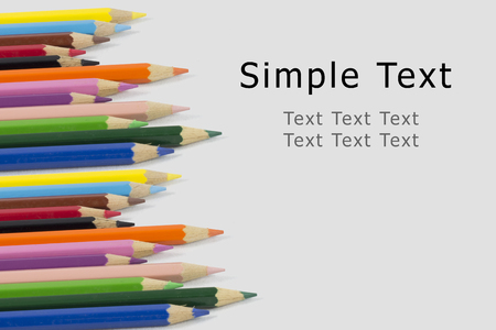 The 12 color pencil with simlple text on the whit backgroung の写真素材