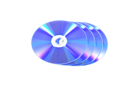 CD and DVD on the white background 