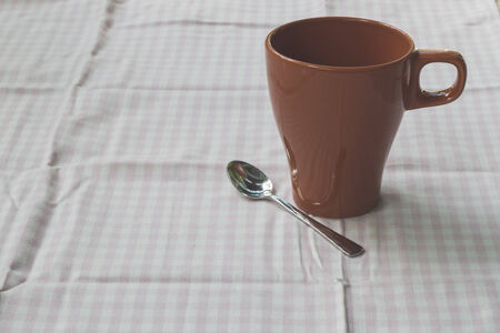 The coffee cup in vintage styleの写真素材