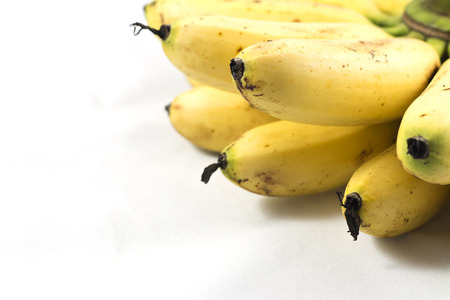 bananas on white background.の写真素材