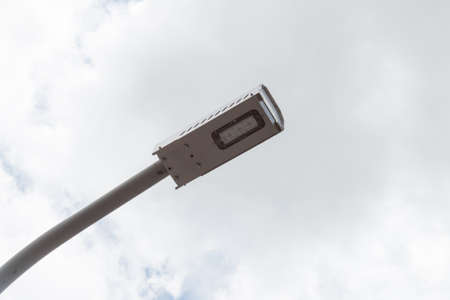 Street lamp with white sky in could day.の写真素材