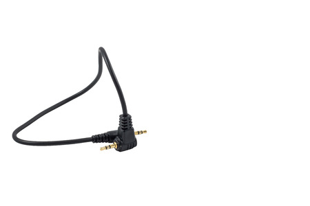 Mini-jack audio on white background