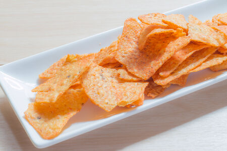 Mexican nachos or corn chipsの写真素材