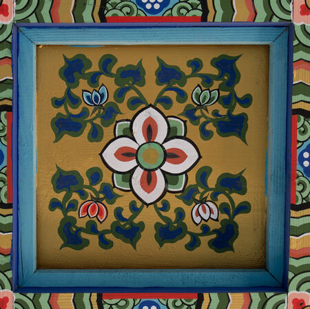 Korean roof paintの写真素材
