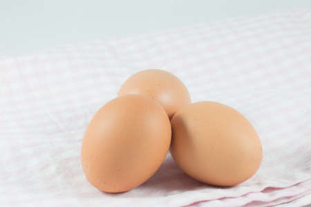 Group of egg on napkin.の写真素材