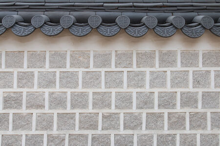 Korean brick wall vintage styleの写真素材