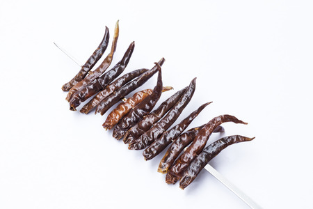 Drilled chilli use with Thaiの写真素材