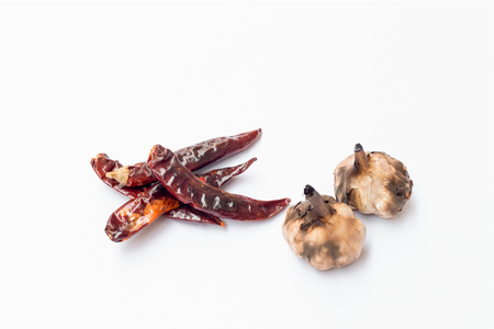 Grilled garlic and chilli grilled for thai foodの写真素材
