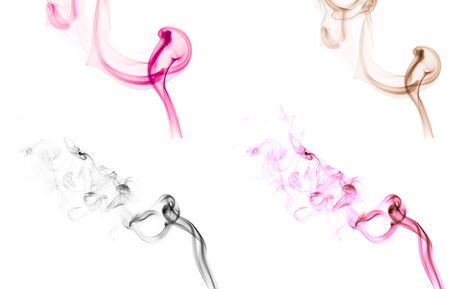 Abstract pink smoke on white background.の写真素材