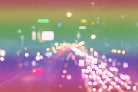Street bokeh background,Vintage tone color.