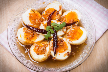 Egg with Tamarind Sauceの写真素材