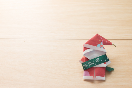 Handmade Santa Claus from paper.の写真素材