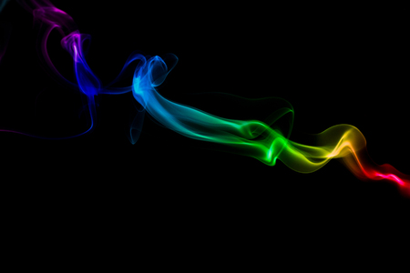 Abstract smoke rainbow wallpaper background.の写真素材