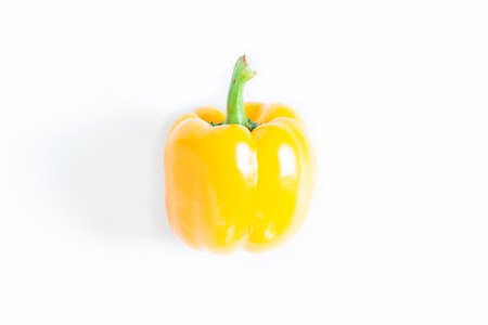 Greed bell pepper or  Green sweet pepper on white background.の写真素材