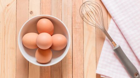 Egg in blow from above.Top view.の写真素材