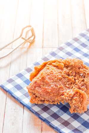 Crispy fried chicken on napkinの写真素材