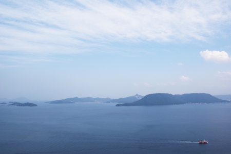Island and Sea, Setonaikai, Japan の写真素材