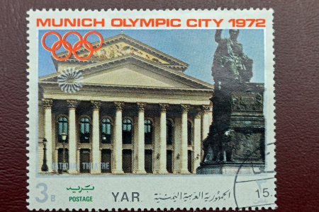 stamps about Munich olmpic city 1972のeditorial素材