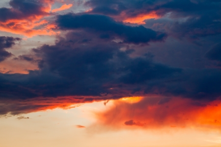 clouds at sunsetの写真素材