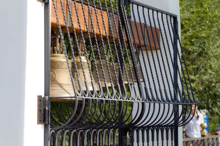 Church bells hangingの写真素材