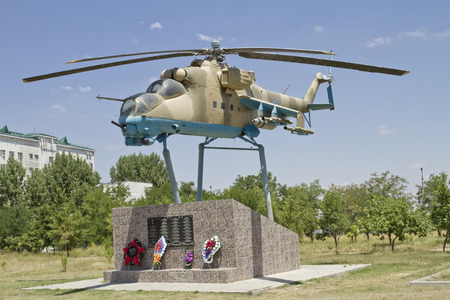 BUDENNOVSK - JULY 2  The monument to soldiers - aviators attempted to repel the Chechen Basayev s gang in June 1995  July 2, 2014 in Budennovsk, Russia のeditorial素材