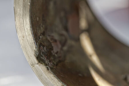 defects of the weld in stainless line item の写真素材